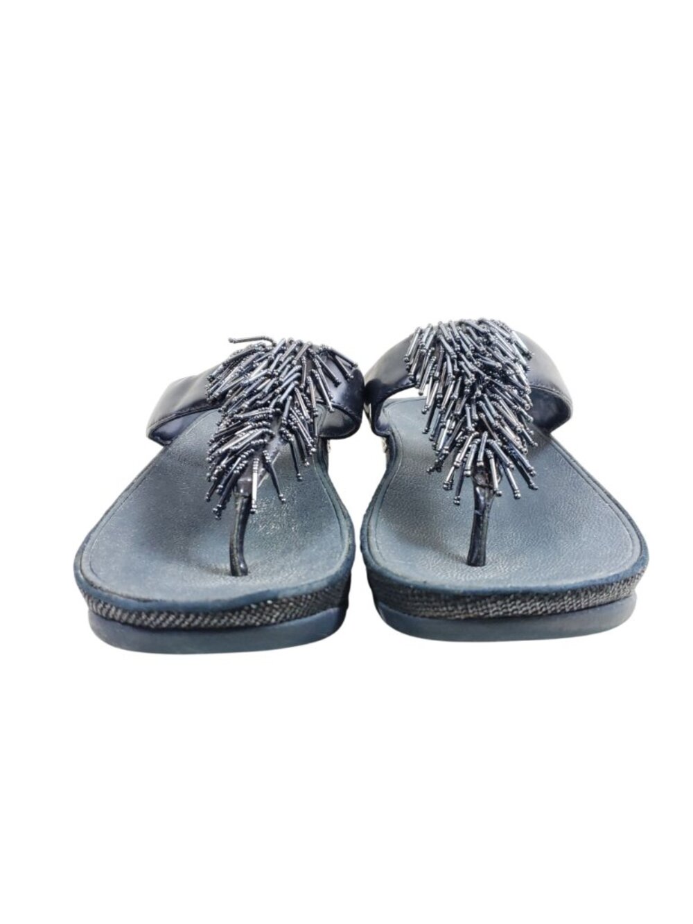 FitFlop Blue Beaded Fringe Womens Size 7 Thong Sandals - Picture 6 of 10